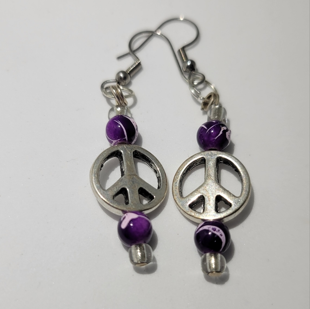 Purple Peace earrings